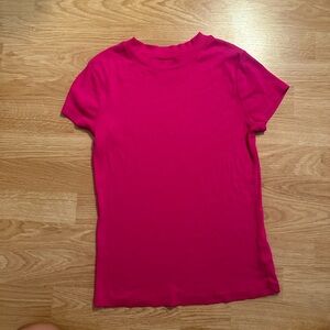 Hot Pink Full Length Tee Cute Girly